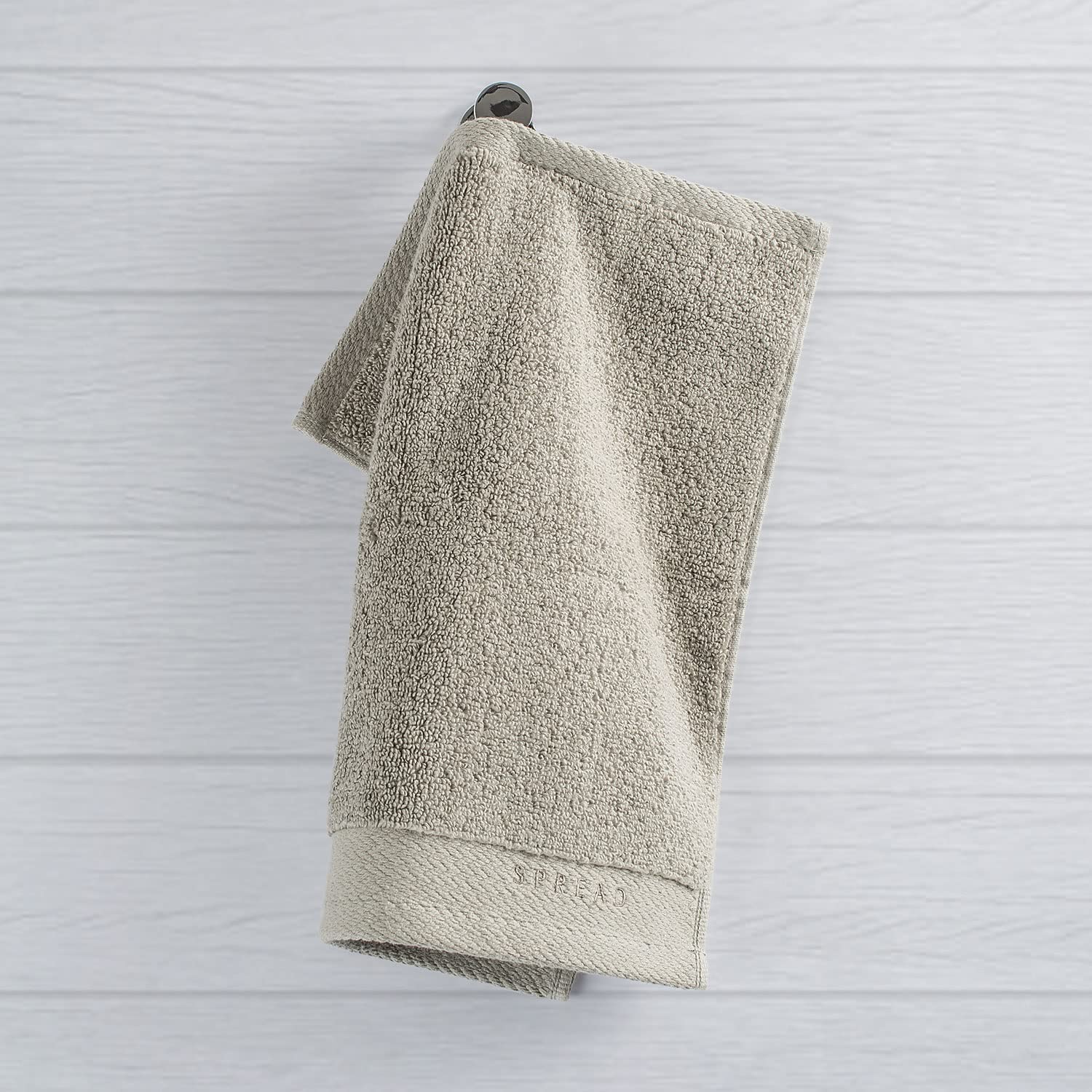 Spread Spain Resort Luxury Hotel & Spa Quality Luxurious Cotton Face Towel 720 Gsm Maximum Softness & Absorbency, Ultra-Durable - London Fog (2 Piece)