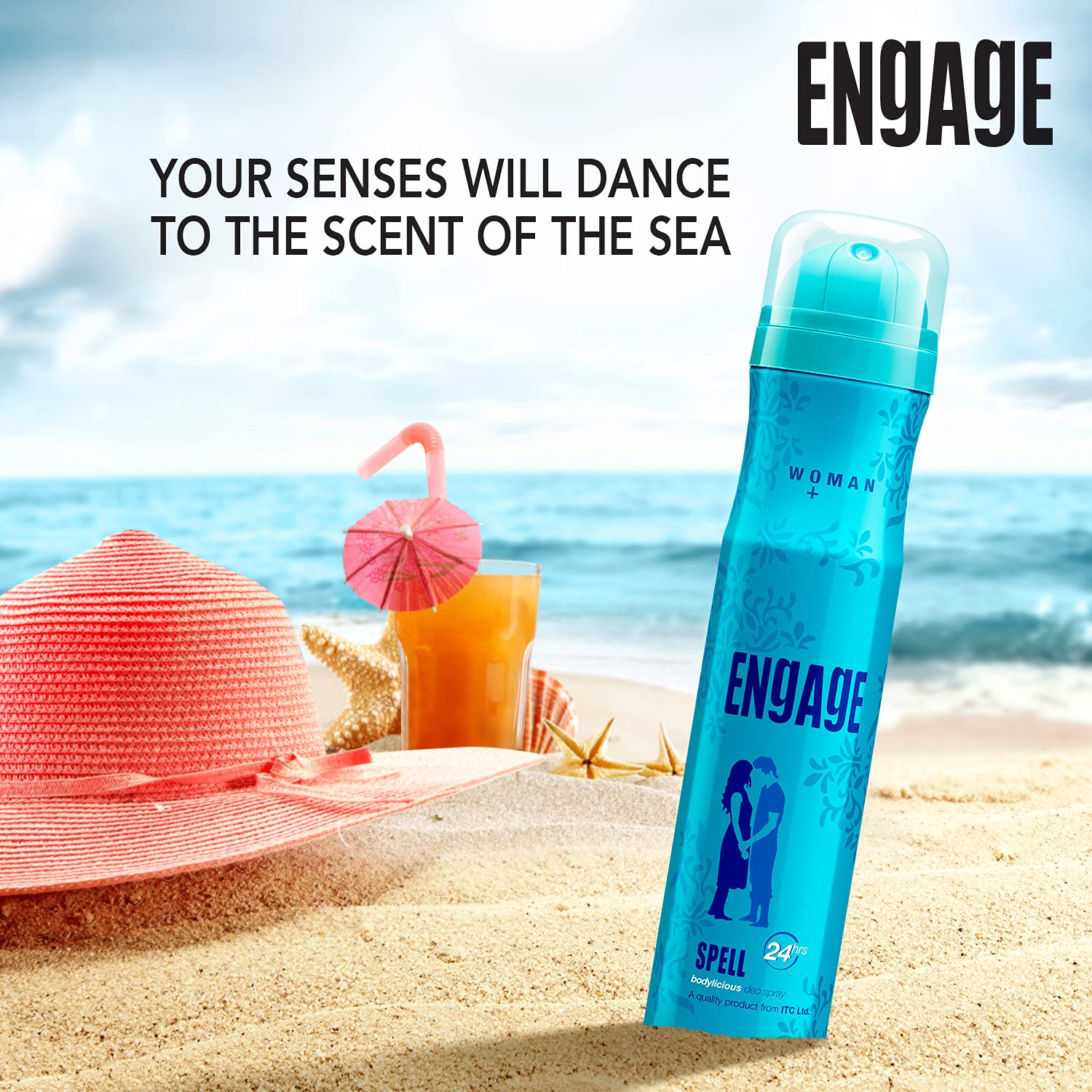 Engage M4 Perfume Spray For Men 120ml 4 Fl.oz. & Engage Spell Deodorant For Women 150ml 5 Fl.oz.