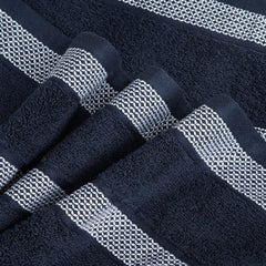 Casa Copenhagen Egyptian Cotton Waffle Large Size Bath Towel 500 Gsm (Navy Blue)