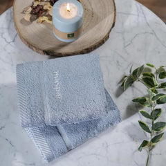 Maspar Amor Ultra Soft Hand Towel 400 Gsm (Blue) - 2 Pcs