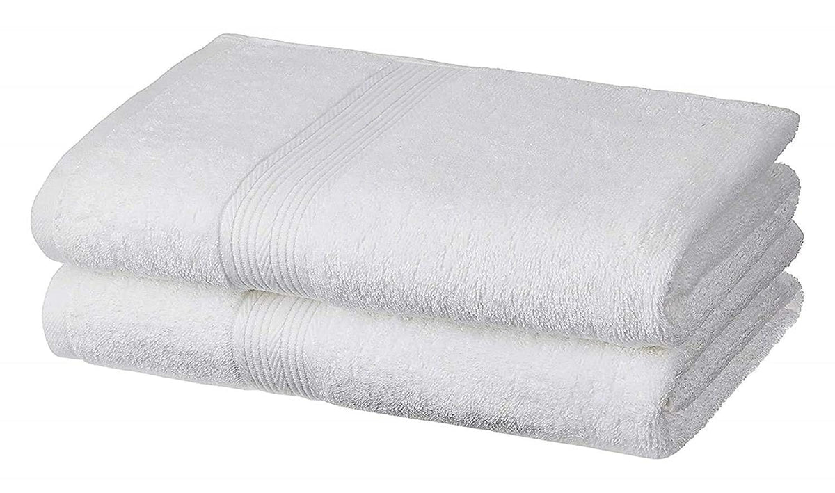 Kuber Industries Cotton Hand/Face Towels 400 Gsm | Easily Washable Workout Gym Napkins For Men - White (Pack Of 2)