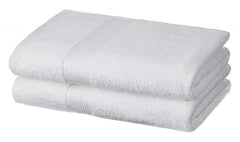 Kuber Industries Cotton Hand/Face Towels 400 Gsm | Easily Washable Workout Gym Napkins For Men - White (Pack Of 2)