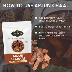 Easygrow Arjun Ki Chaal Dried Arjun Tree Bark, Raw Terminalia Arjuna Bark Lowers Bad Cholesterol | 800gm 1.7lbs