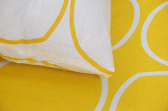 Cotton Double Bedsheet For Queen Size With 2 Pillow Covers - 88 X 96 Inches, Yellow & White | Good For Guest Houses, & Daily Home Use