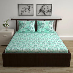 100% Cotton Double Bedsheet With 2 Pillow Cover - 87 X 100 Inches, Multicolor | 144 Thread Count Lightweight, Soft, Skin Friendly - Durable Bedsheets For Everyday Comfort