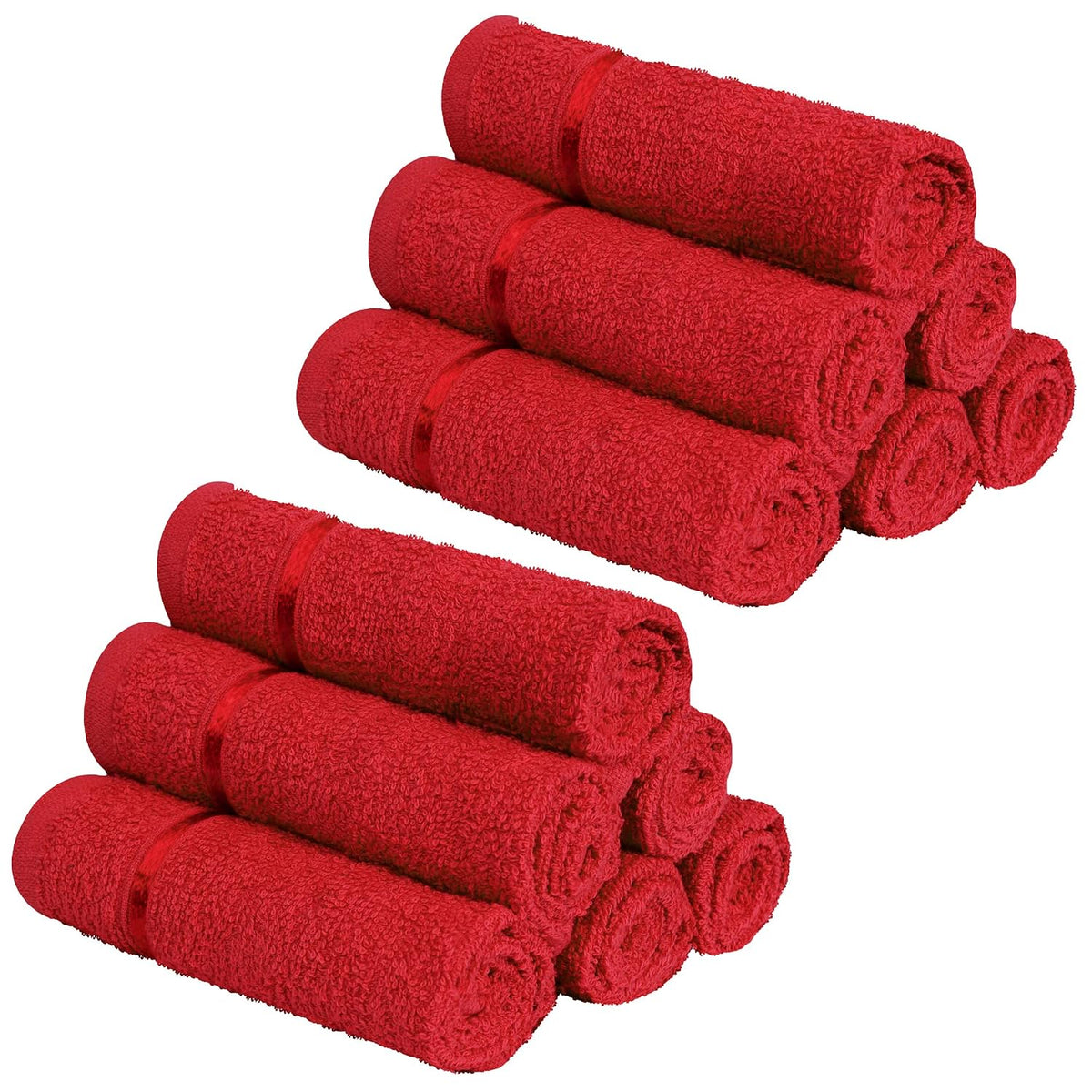 Story@Home 12 Piece 450 Gsm Cotton Face Towel | Ultra Soft Cotton, Super Absorbent, Antibacterial Treatment, Face Towel (Wine Red)