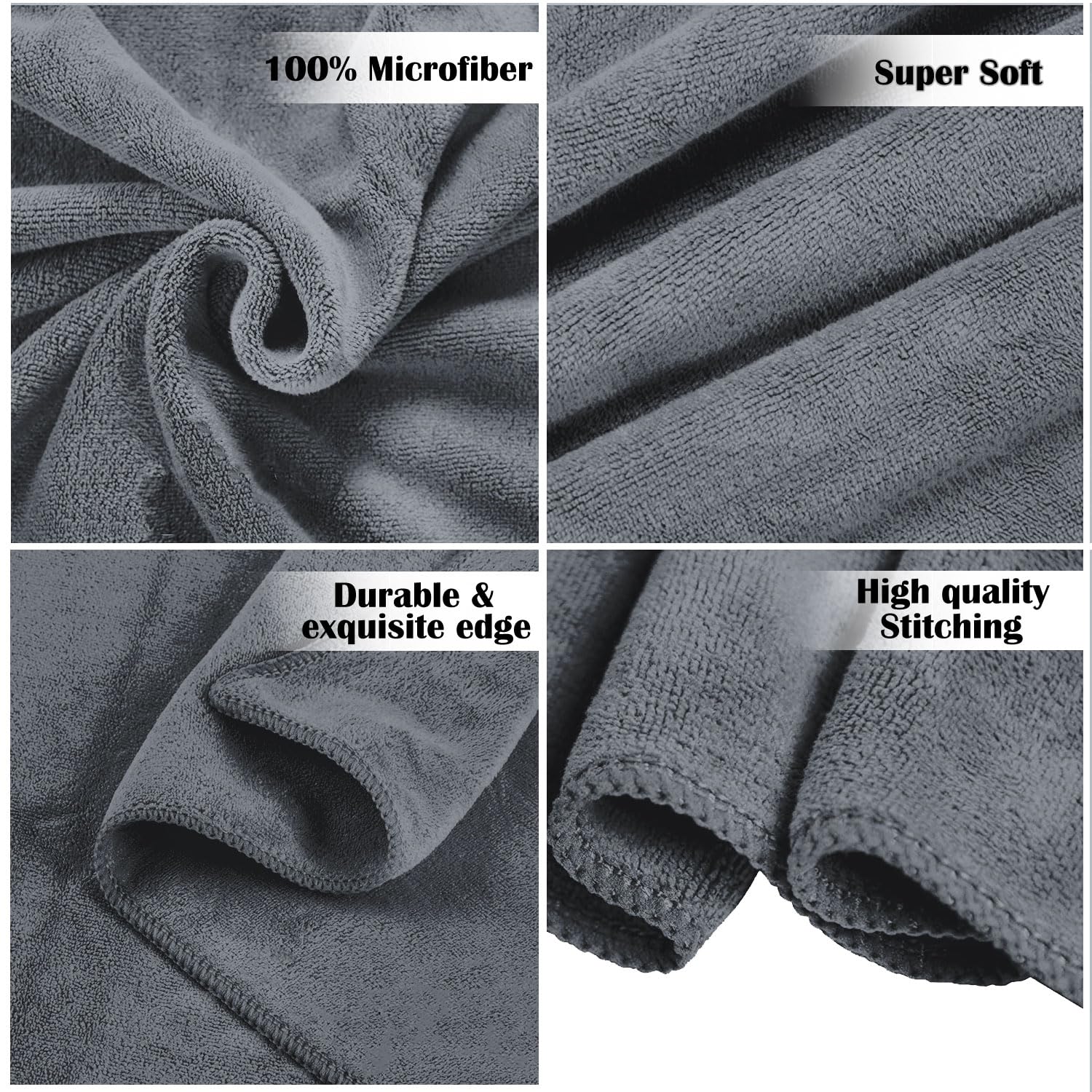 Sassoon Venir Microfiber XXL Men Bath Towel 450 Gsm | Ultra Soft Material, Towel For Daily Use (Stormdust)