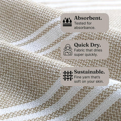 Indihaus Premium Large Cotton Bath Towels 380 Gsm | Soft, Absorbent & Comfortable Large Size Bath Towels | Set Of 2 (Serene Beige & Earthy Crimson)