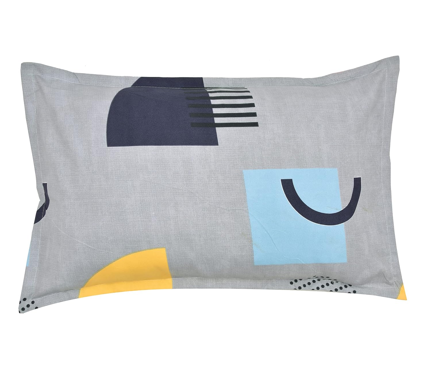 Elastic Fitted Bedsheet For Queen Size With 2 Pillow Cover - 72 X 78 Inches, Grey | Super Soft Brushed Durable Fabric