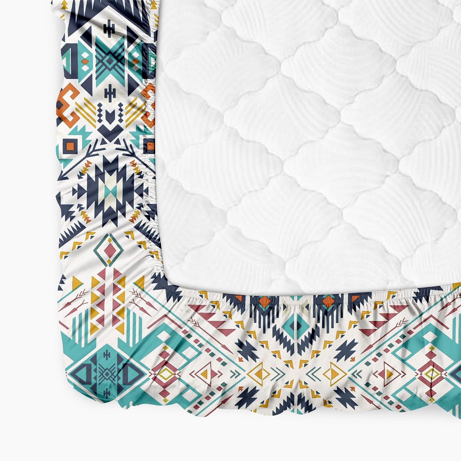 Microfiber Double Bed Sheets With 2 Pillow Covers, White & Blue | 60 X 72 Inches | Ideal For Everyday Use, Festive Decor, Or Gifting