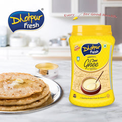 Pure Fresh Desi Ghee By Dholpur Fresh | Delicious & Nutritious Healthy Desi Cow Ghee For Relieves Constipation | (1 Litr) 33.8 Ounce | Jar Pack