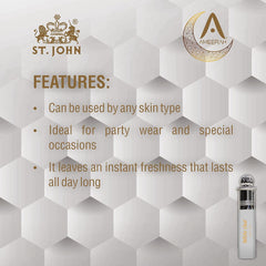 St. John Cobra White Oud Attar 8ml 0.2 Fl.oz. | Perfect Gift For Wife & Husband | Perfect For Officewear