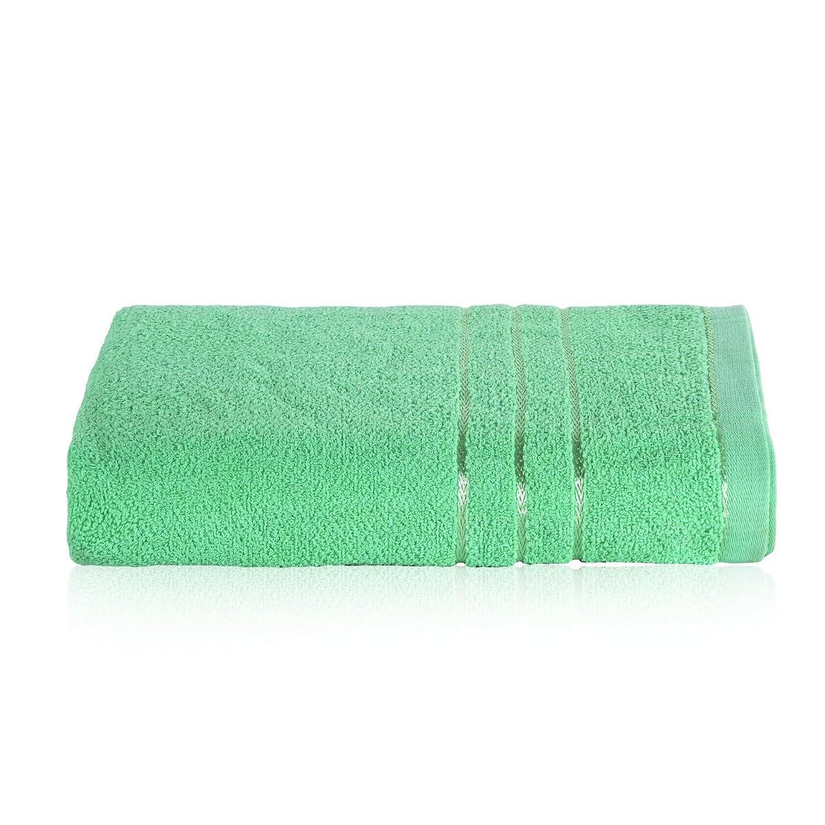 Kuber Industries Bath Towel 450 Gsm | Towel For Bath, Gym, Travel & Beach | Plain Lining (Green)
