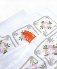 Thirsty Towel Bamboo Bath Towel 460 Gsm | Super Soft & High Absorbency Towels, Light Weight, & Quick Dry Towels (Tangerine Dream & Floral Tile) - Pack Of 2