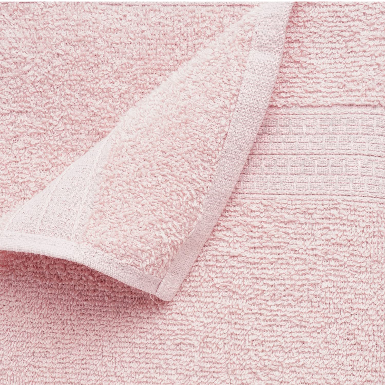 Spaces 100% Cotton Hand Towel 400 Gsm | Ultra Absorbency Easy Care Light Weight - Strawberry Cream (Pack Of 2)