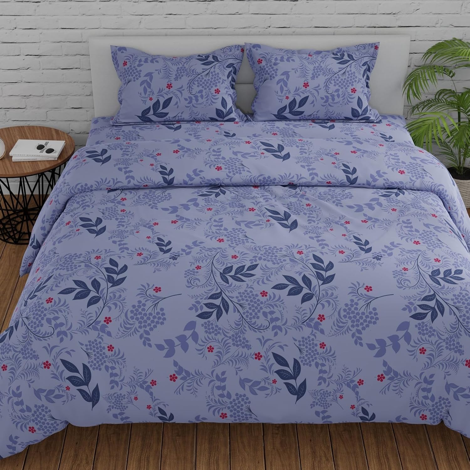 King Size For Double Bedsheet 2 Pillow Covers - 108 X 108 Inches, Light Purple | Soft & Durable For Everyday Use - All Season Comfort