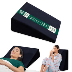 Bed Wedge Pillow For Sleeping, Leg Elevation Memory Foam Pillow - XL King Size - 24 L X 24 W X 7 H Inch | Low Height, Removable Pillow Cover | Eco-Friendly, Compressible, Soft Pillow