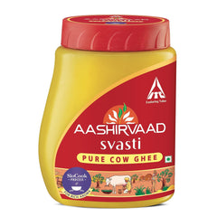 Organic Pure Svasti Desi Cow Ghee By Aashirvaad | Naturally & Healthy Protein Fiber Desi Ghee For Everyday Use | 2 Litre (1 Lite * 2) 67.6 Ounce | Combo Pack