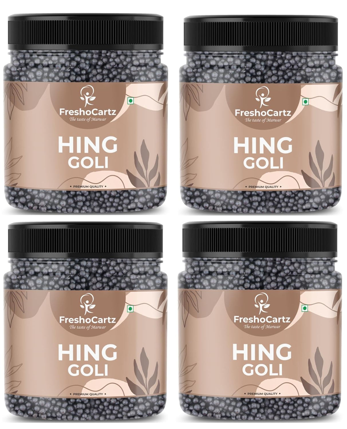 FreshoCartz Hing Goli 1.6kg, (400gm *4) | Digestive Tasty Mouthfreshner Hing Goli Mukhwas | Jar Pack