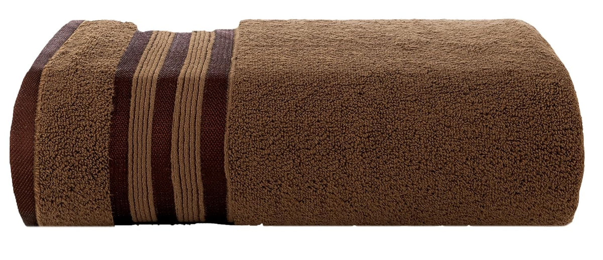 Casa Copenhagen Egyptian Cotton Zero Twist Large Bath Towel 500 Gsm (Brown)