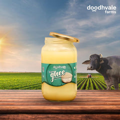 Natural Premium Buffalo Desi Ghee By Doodhvale.Com | Natural & Healthy Traditional Bilona Method, Pure Danedar Ghee Good For Boost Immunity | (1 Litre) 33.8 Ounce | Jar Pack