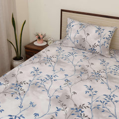 Double Bed Bedsheet Set Includes 2 Pillow Covers Soft & Breathable Microfiber Fabric - 90 X 100 Inch, Grey | Wrinkle-Free & Skin-Friendly Ideal For Daily Use & Gifting