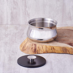 Stainless Steel Double-Walled Serving Bowl With Lid - Stainless Steel Donga | Dining Table Bowl - Curry, Rice, Sabzi Serving Bowl | Extra Small Bowl With Lid - Serve Ware, Dinnerware & Tableware