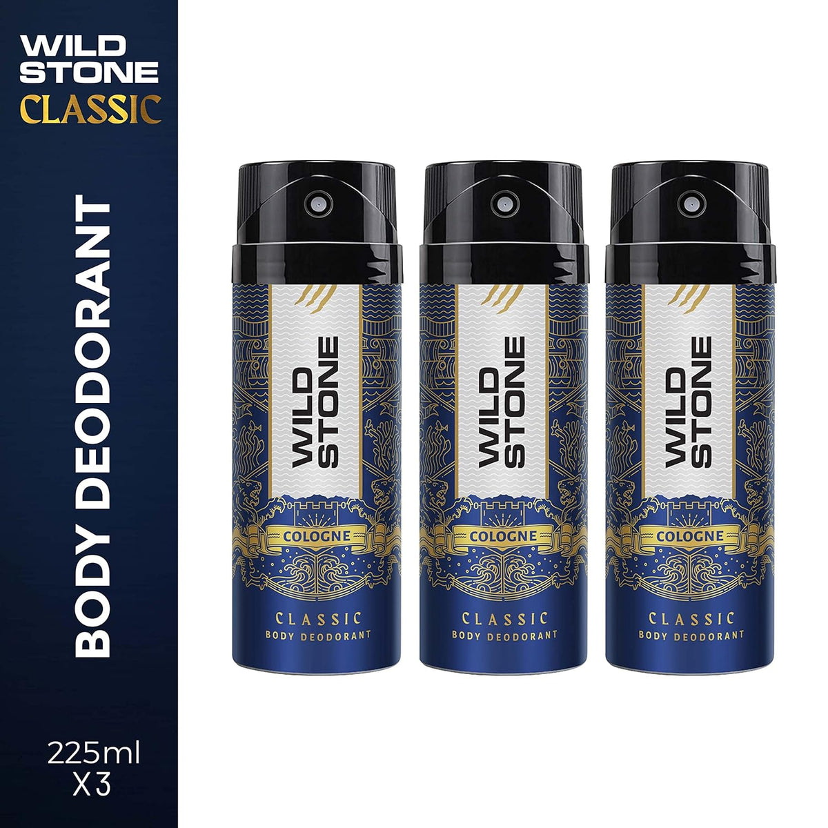 Wild Stone Classic Cologne Body Spray Men Deodorant 675ml 22.8 Fl.oz. | Perfect Gift For Special One