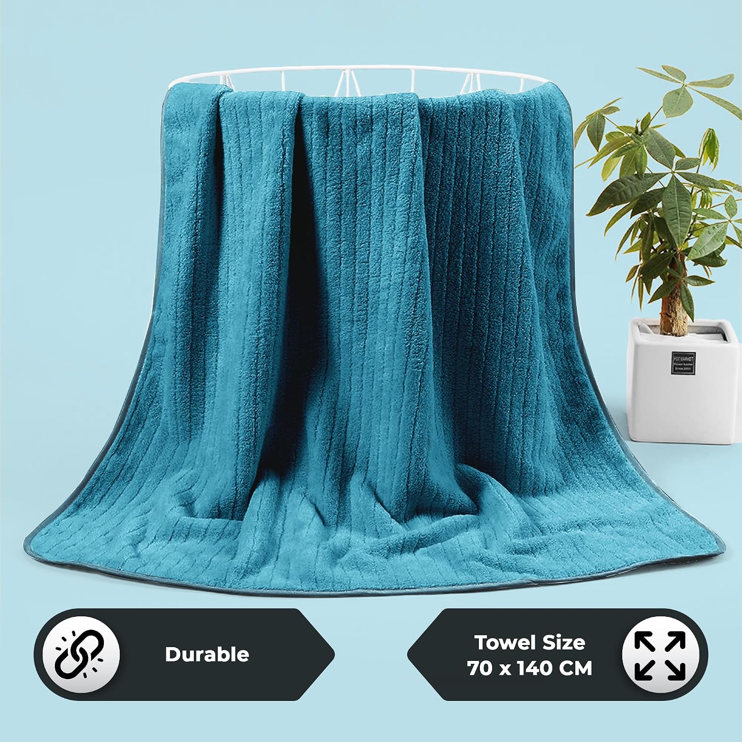 Story@Home Bath Towels 400 Gsm Large Size | Pink & Blue | Bath Towels For Men, Women & Kids | Perfect For Gym Towel (Set Of 2)