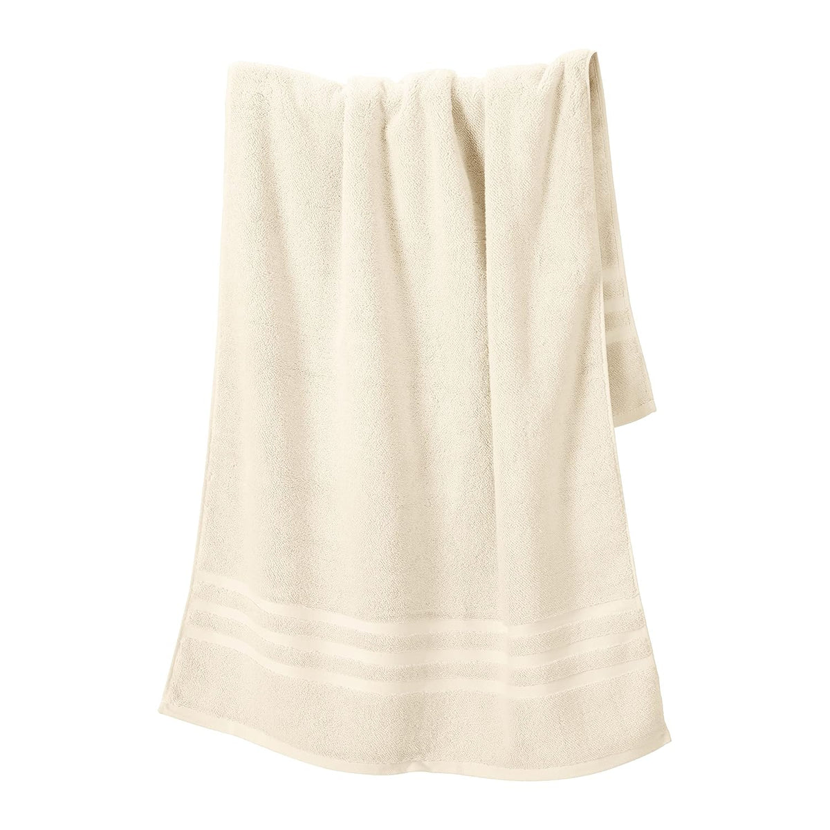Spread Spain Cotton Bath Towels 650 Gsm | Large Size Miami Bath Towel Soft & Absorbent For Men & Women (Ivory)