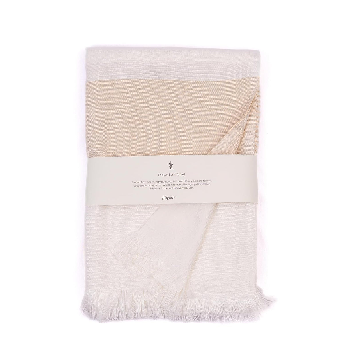 Haber 100% Bamboo Large Bath Towel 240 Gsm | Ultra Soft, Light Weight & Quick Dry Bath Towel For Travel, Gym, Beach, Pool & Yoga (Sand)