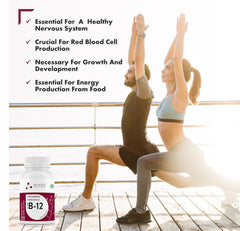 Mypro Sport Nutrition Vitamin B12 Veg Capsules - Normal Energy Production & Metabolism, Immune System Support - Brain And Nervous Support | 100 Veg Capsules , 150gm 0.3lbs