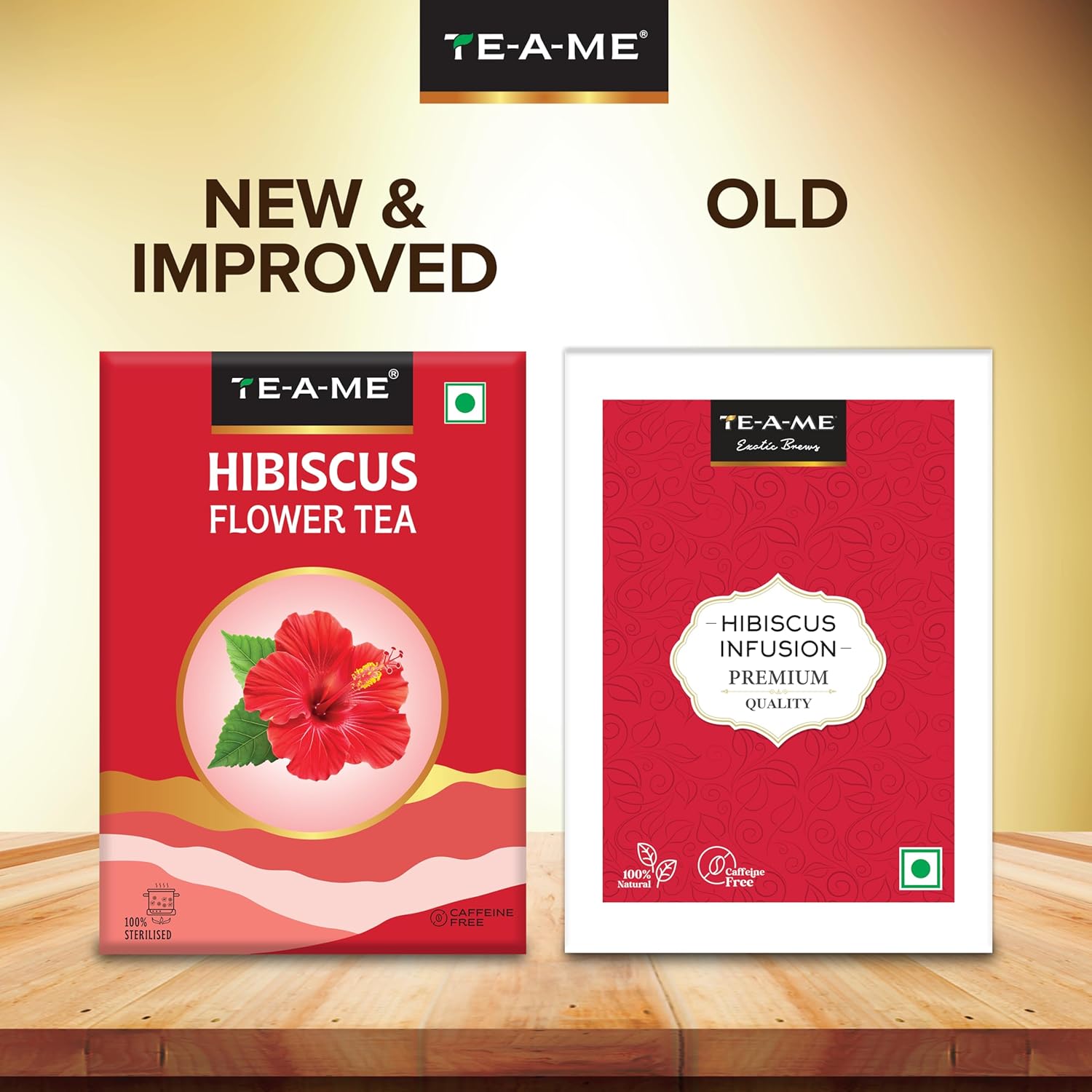 TE-A-ME Hibiscus Flower Tea - Pack Of 3 X 50gm, 1.7 Ounce Each | Hibiscus Flower Tea Boosts Immune System - Caffeine Free, Biodegradable