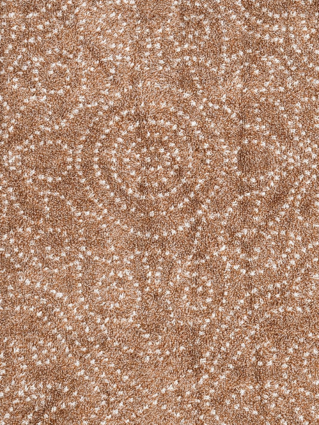Homefresh Decorative Cotton Bath Towel 500 Gsm | Geometric Pattern Brown & White (Elmer)