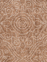 Homefresh Decorative Cotton Bath Towel 500 Gsm | Geometric Pattern Brown & White (Elmer)