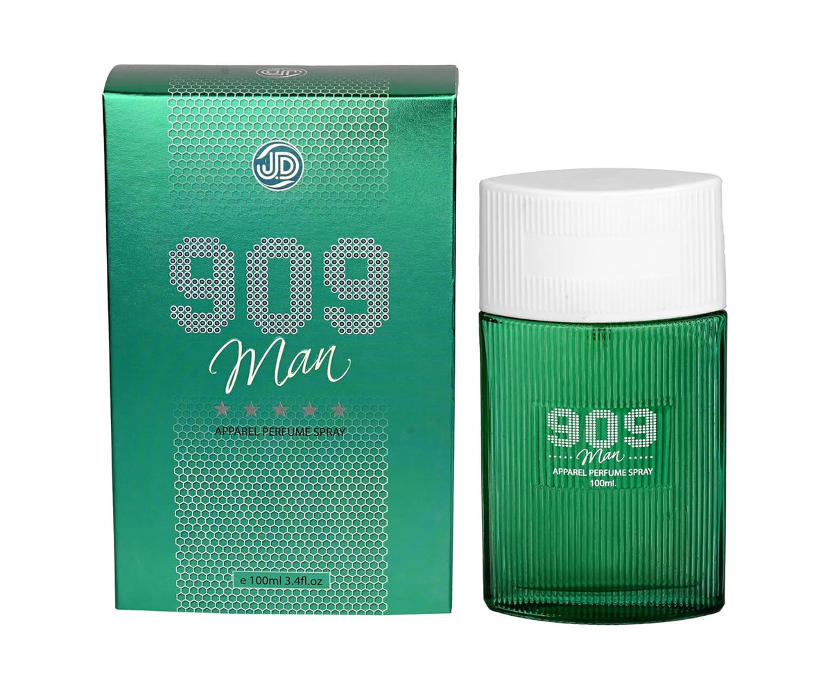 JD International 909 Man Apparel Classic Range Perfume For Men With Long Lasting Fragrance - 100ml, 3.4 Fl.oz.