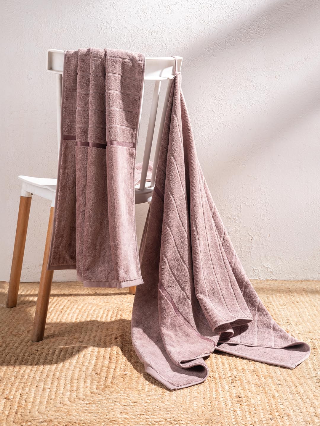 Damensch 100% Cotton Towel 200 Gsm | Super Soft Towels For Bath Large Size, Ultra Absorbent, Quick Dry Towel For Women & Men (Dusty Pink)