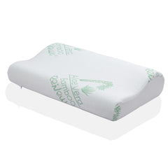 Cervical Pillow, Memory Foam Pillow With Bamboo Cover For Sleeping, White | Aerosoft Cushion With Washable Cover, Adjustable Pillow, Ideal Pillow For Back Side & Stomach Sleepers