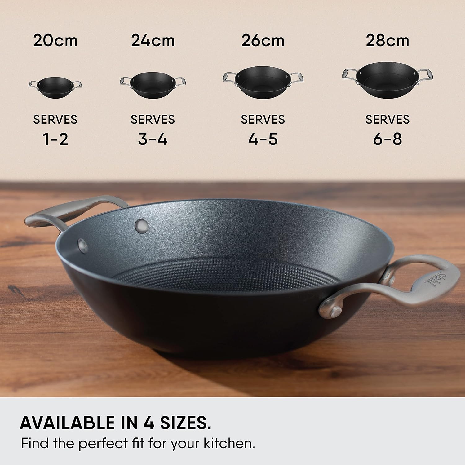 Blacksmith Hybrid Enamelled Cast Iron Kadhai - 1.3 Liters, 20 Cm | Rust Proof Kadai For Cooking - Light Weight Cast Iron - Induction & Gas Stove Compatible