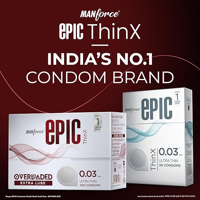 Thinx Overloaded | Ultra Thin Extra Lube Condoms With Easy Peel Pack | 3 Pcs