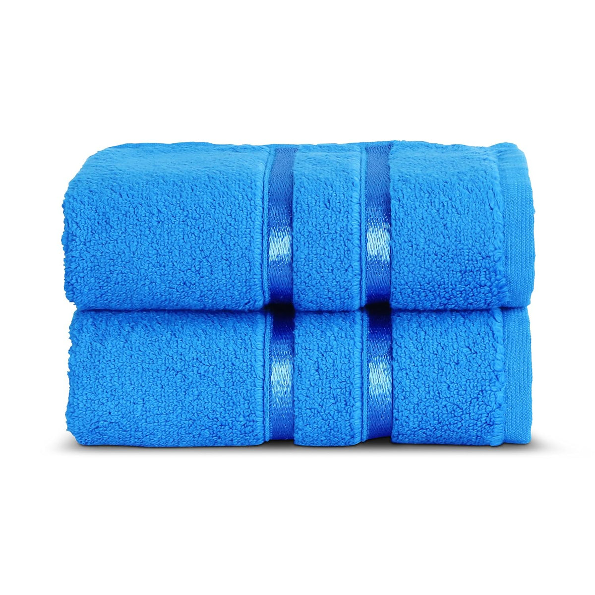 Spread Spain 100% Cotton Hand Towel 600 Gsm | Soft, Fluffy, Super Absorbent & Quick Dry Towels For Pool, Spa & Gym (Azhar Blue) -Set Of 3