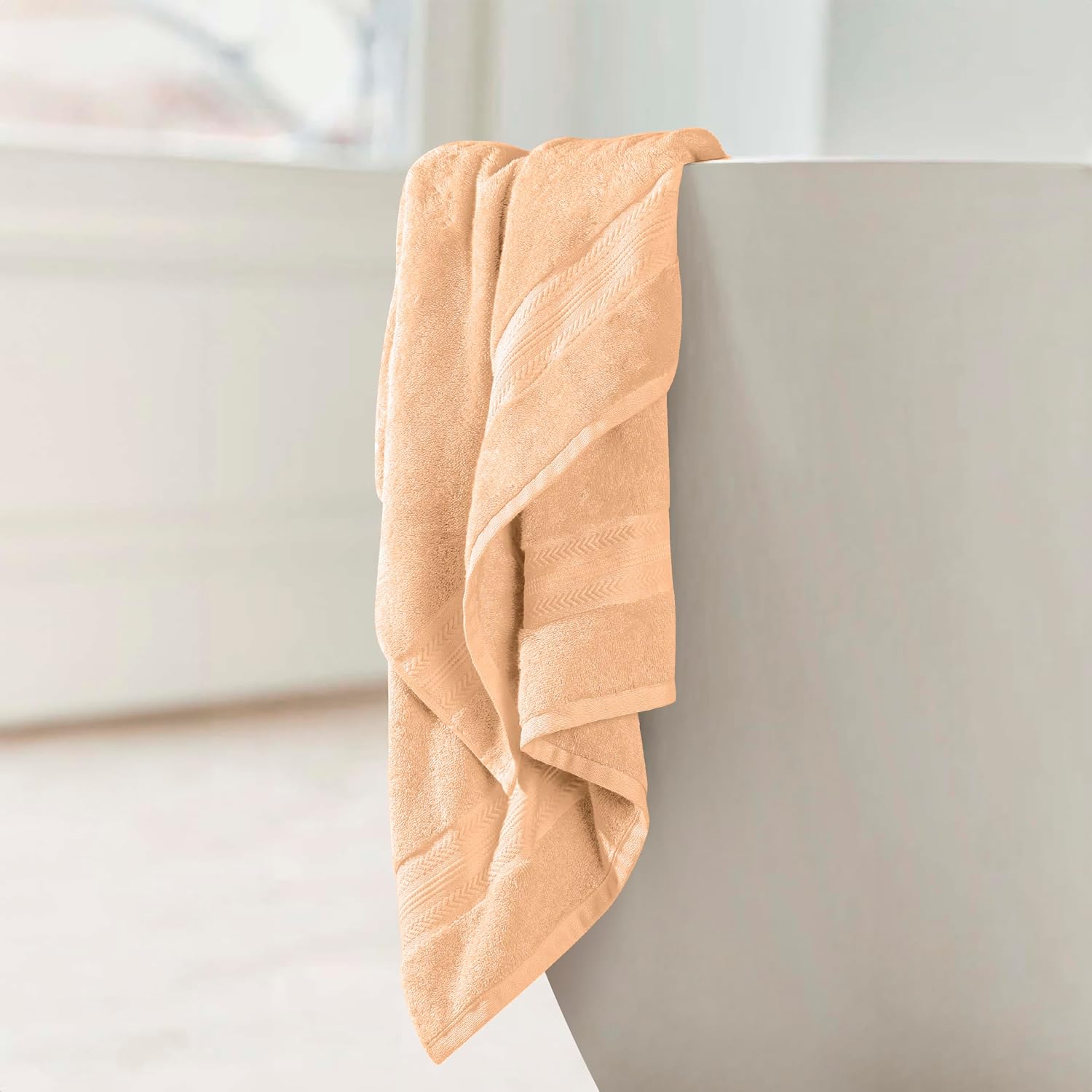 Himeya 100% Bamboo Cotton Bath Towels 500 Gsm | Bath Towel For Men/Women (3 Piece)- Golden Beige