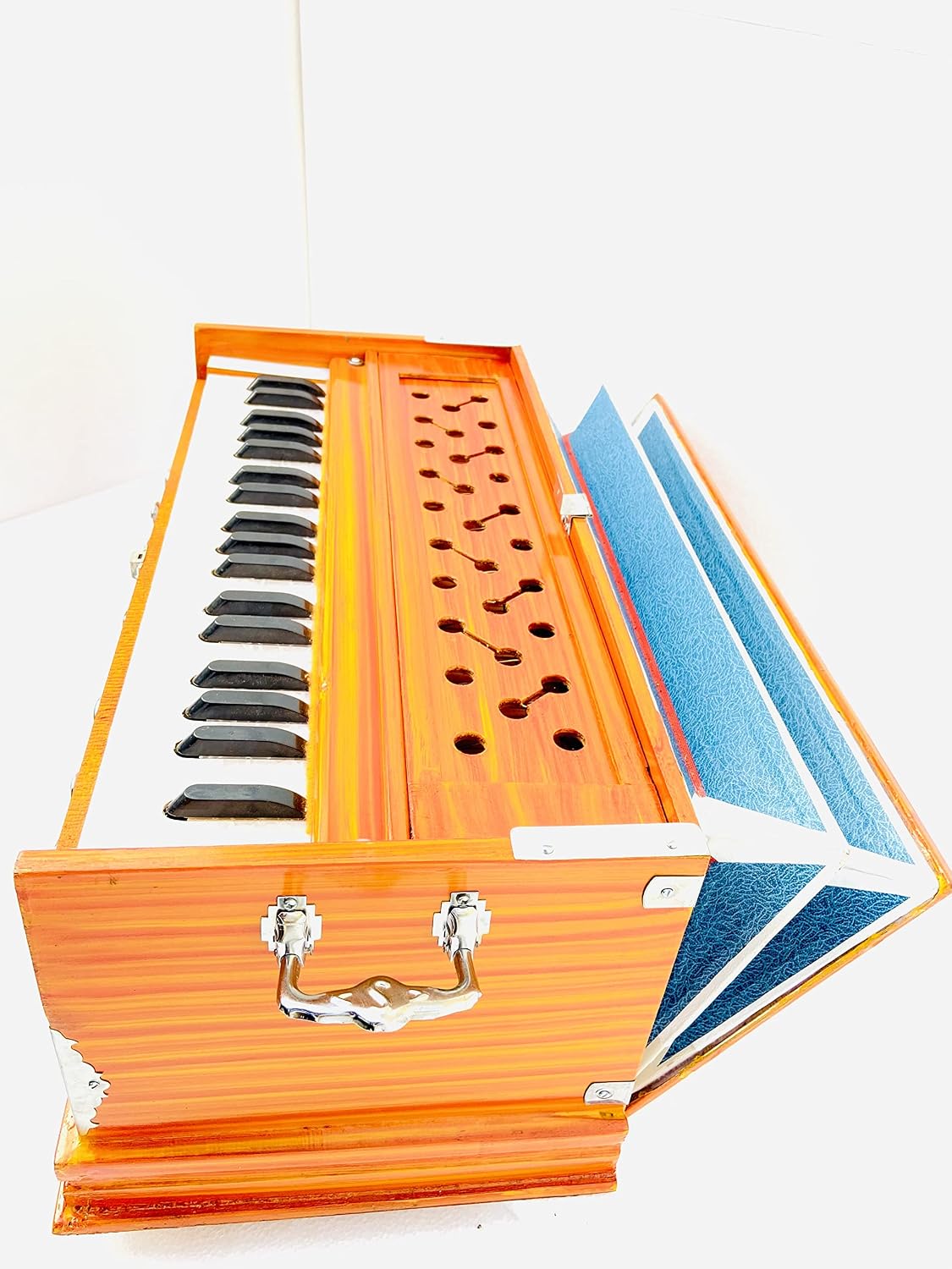 Musical Instrument Harmonium For Beginners & Professionals - 7 Stopper, Total 39 Keys, Two Reeds (Base- Male), Double Fold Bellow, 3 1/4 Octave