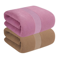 House Of Terry 100% Cotton Bath Towel 900 Gsm | Quick Dry, Soft & Absorbent, Fade-Resistant, Skin-Friendly For Men & Women Towel (Brick & Lilac) - Pack Of 2
