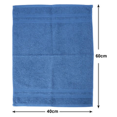 Kuber Industries Cotton Hand Towel 400 Gsm | Super Soft, Quick Absorbent & Anti-Bacterial Gym & Workout Towels - Blue & Ivory (2 Pieces)