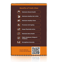 Premium A2 Gir Cow Cultured Desi Ghee From Kesariya Farm By Vedic Ghee | Bilona Two Way Churned Natural & Healthy Ghee Good For Body Health (500ml) | 16.9 Ounce | Jar Pack