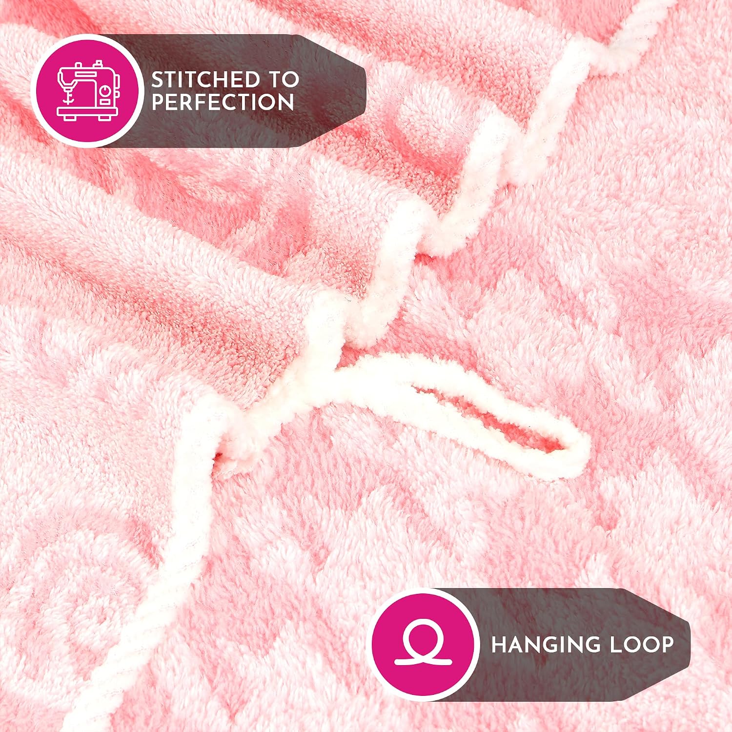 Enrich Homes Bath Towels 550 Gsm | For Women Large Size Absorbent Microfiber Bath Towel 2x Softer Than Cotton Towels (Rose Baby Pink)