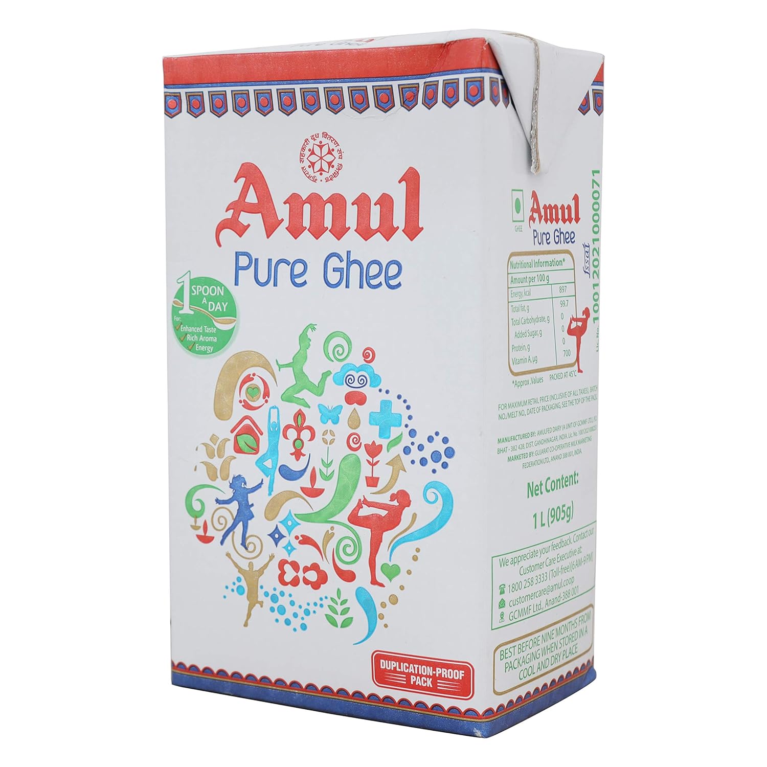 100% Natural Nestle Shahi Ghee By Amul | Rich Source Of Vitamin A & Healthy Delicious Pure Ghee Perfect For Energy | (1 Liters) 33.8 Ounce | Box Pack