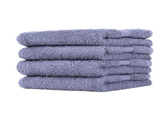 Rushant 100% Combed Cotton Hand Towels 600 Gsm | Ultra Soft, Quick Dry & Super Absorbent For Home, Gym & Travel (Grey) - Set Of 4