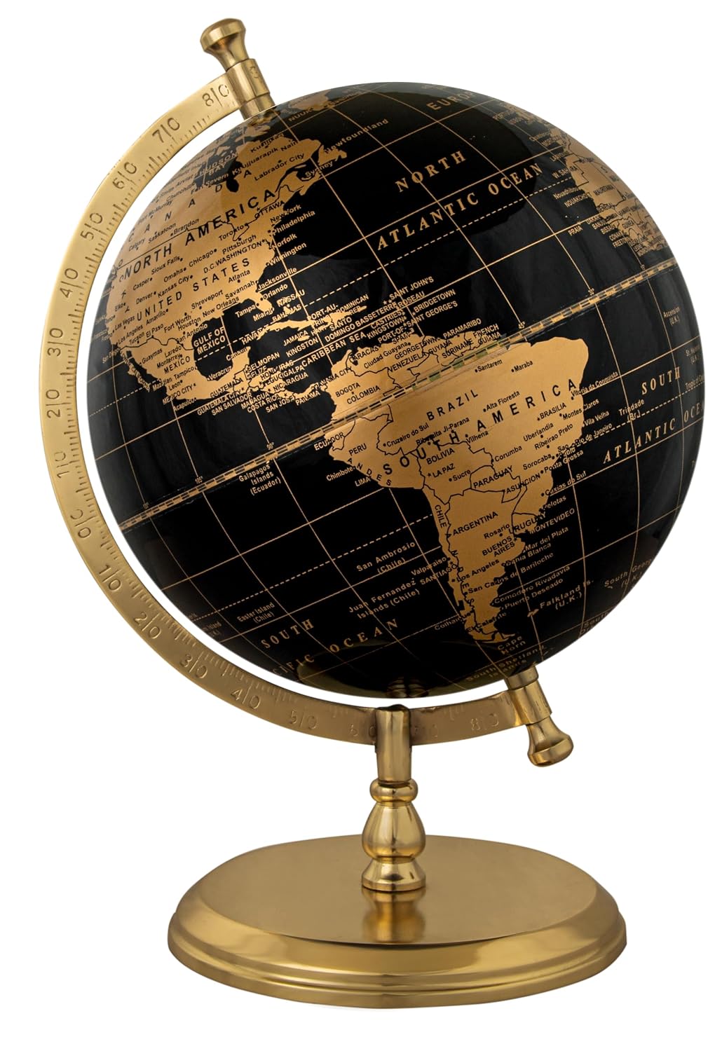 Prime Single Joint Globe Height 33 Cm (13.2 Inch) Dia 25 Cm (10 Inch) With Metal Arc & Base | Educational & Decorative Globe (Gp1010) Pack Of 1